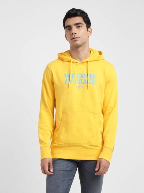 levi's solar power yellow graphic print sweatshirt