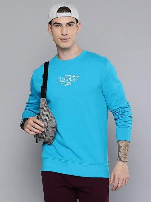 levi's vivid blue graphic print sweatshirt
