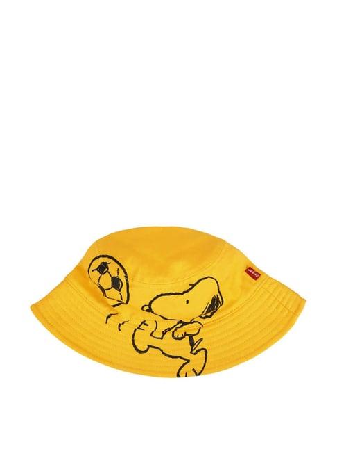 levi's yellow printed bucket hat - large