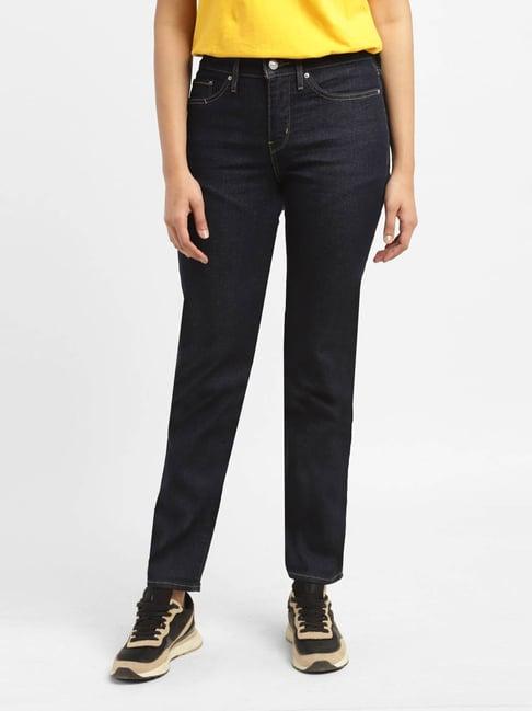 levi's 312 black slim fit mid rise jeans