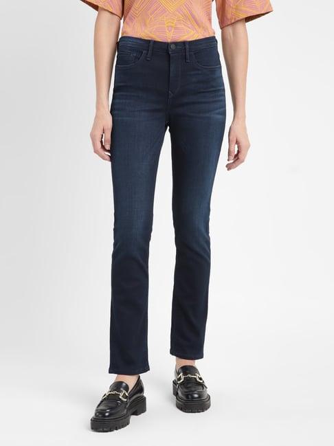 levi's 312 dark indigo slim fit high rise jeans