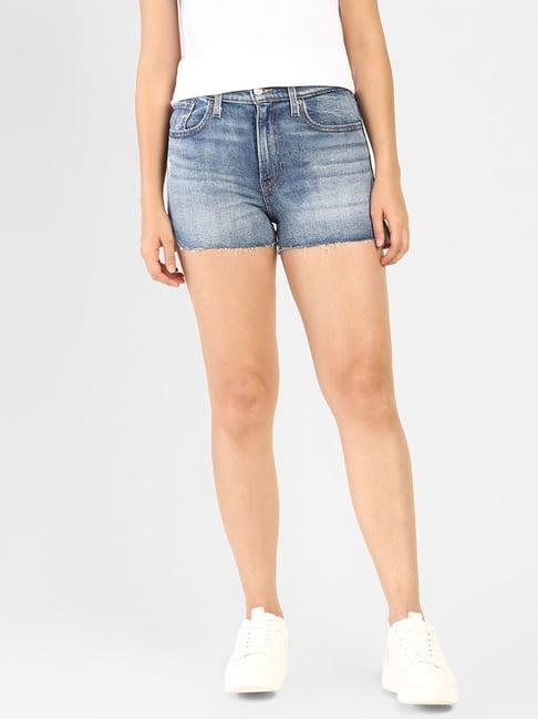 levi's 501 blue regular fit shorts