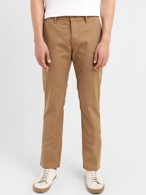 levi's 511 brown slim fit trousers