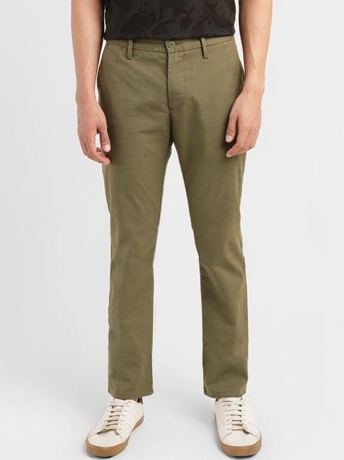 levi's 511 green slim fit trousers