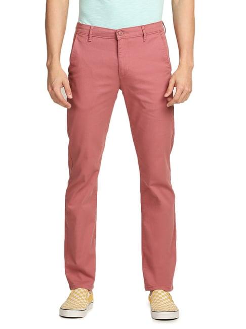 levi's 511 pink cotton slim fit chinos