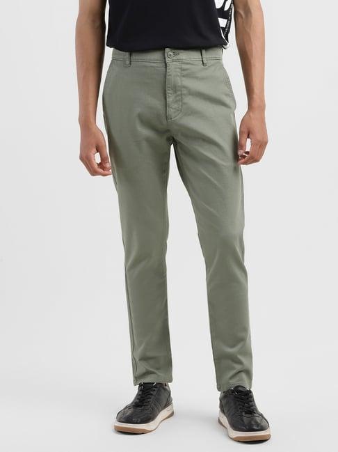 levi's 512 green slim tapered fit trousers