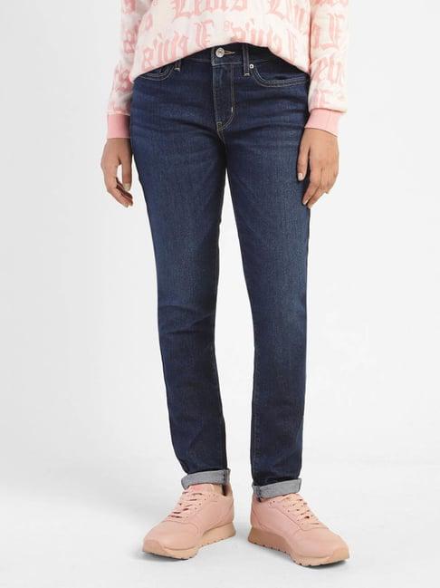 levi's 711 blue skinny fit mid rise jeans