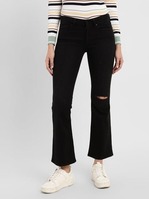 levi's 715 black bootcut mid rise jeans