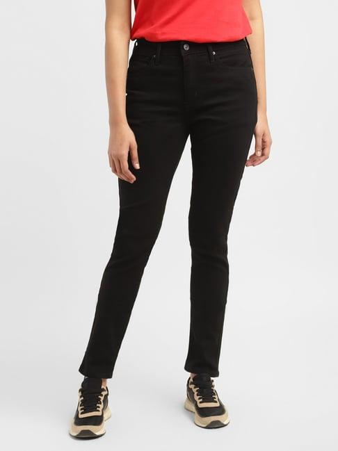 levi's 721 clove black skinny fit mid rise jeans