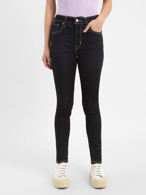 levi's 721 dark blue skinny fit high rise jeans