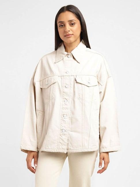 levi's beige denim jacket