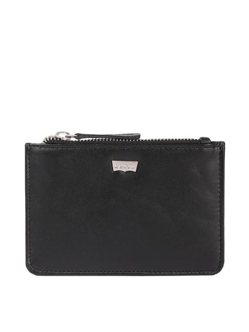 levi's black casual leather wallet for men