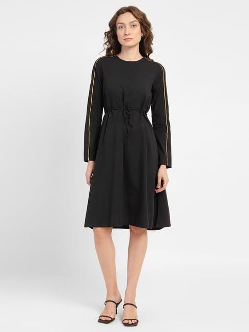 levi's black full sleeve a-line dress