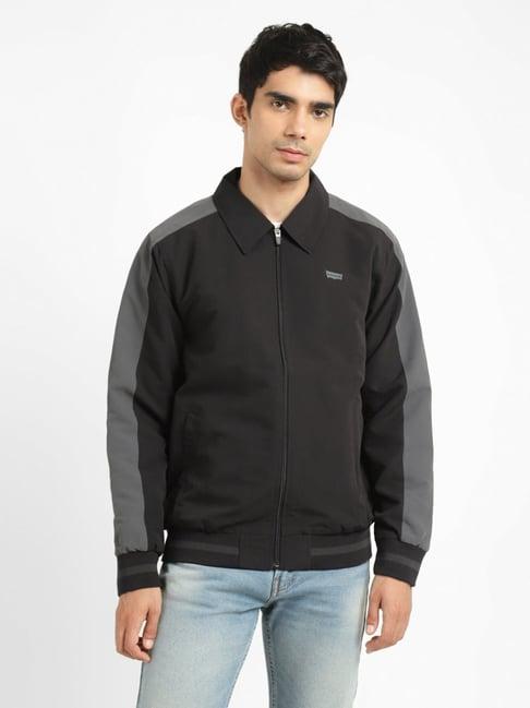 levi's black regular fit colour block jacket