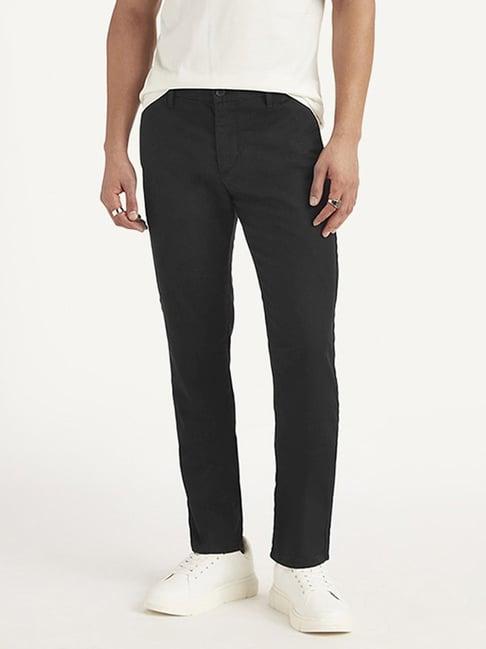 levi's black regular fit trousers