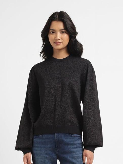 levi's black textured sweater