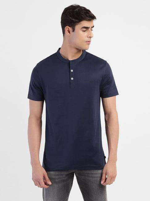 levi's blue cotton regular fit t-shirts