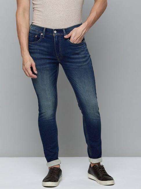 levi's blue cotton skinny fit jeans