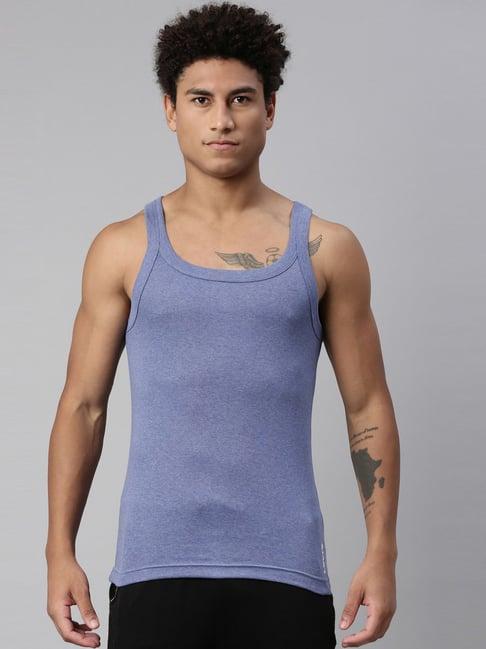 levi's blue melange cotton vest