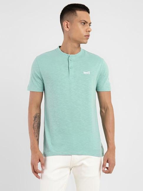 levi's blue pure cotton regular fit t-shirt