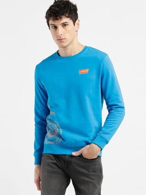 levi's blue regular fit sweatshirt