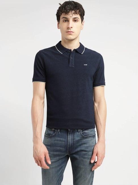 levi's blue slim fit polo t-shirt