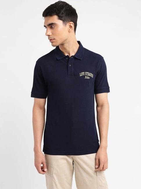 levi's blue slim fit polo t-shirt