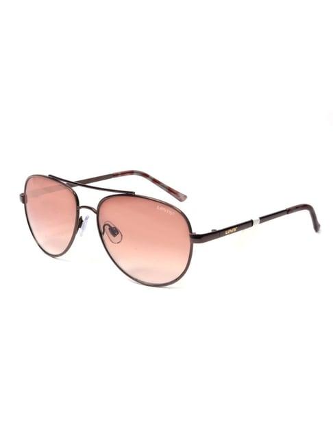 levi's brown aviator uv protection sunglasses for women