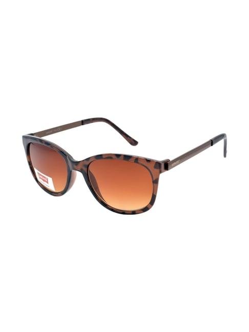 levi's brown oval uv protection sunglasses for women