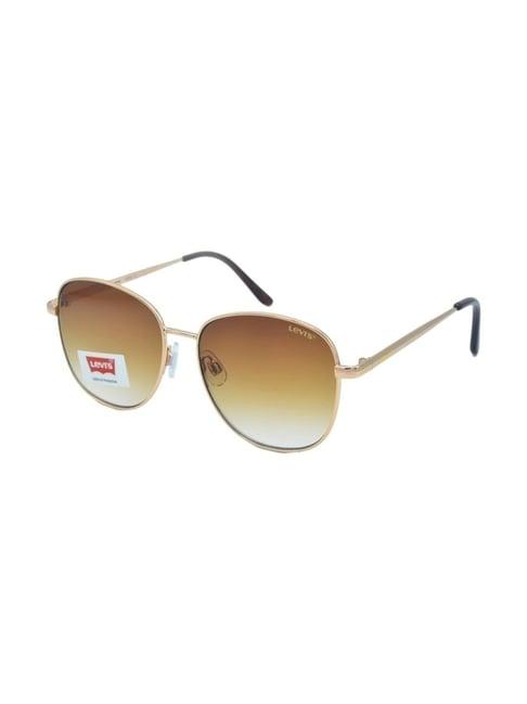 levi's brown oval uv protection sunglasses for women