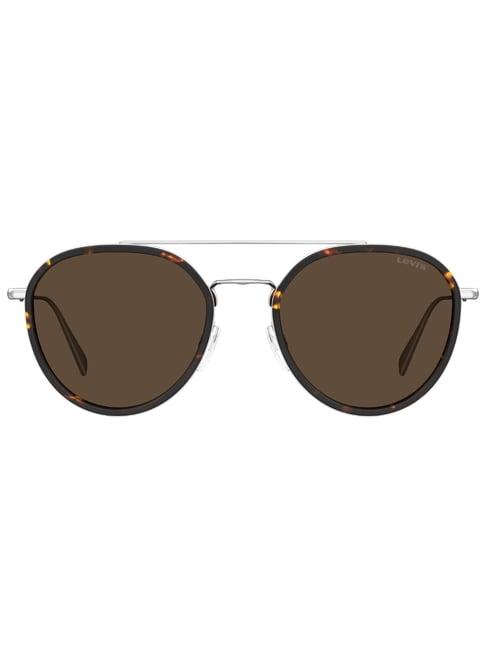 levi's brown round sunglasses for men