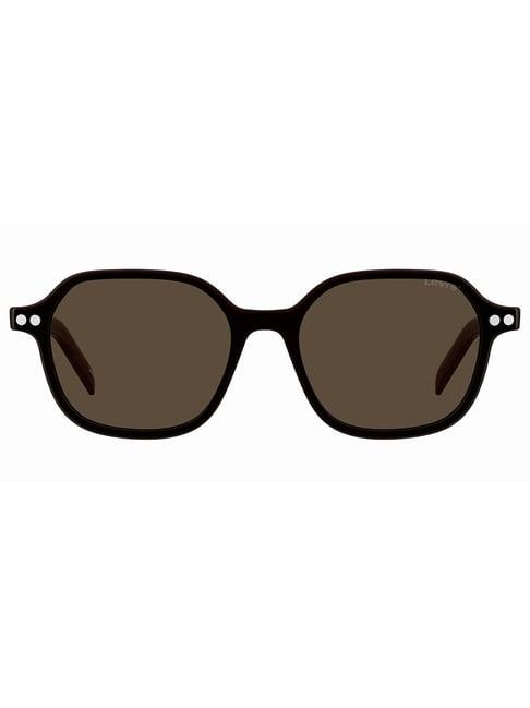 levi's brown round unisex sunglasses