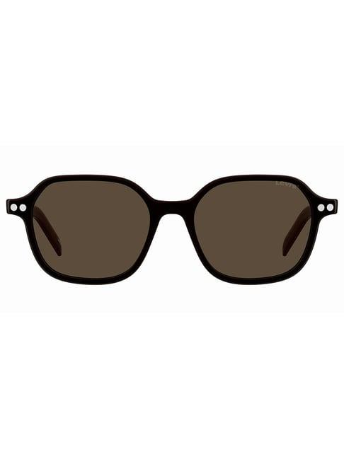 levi's brown round unisex sunglasses