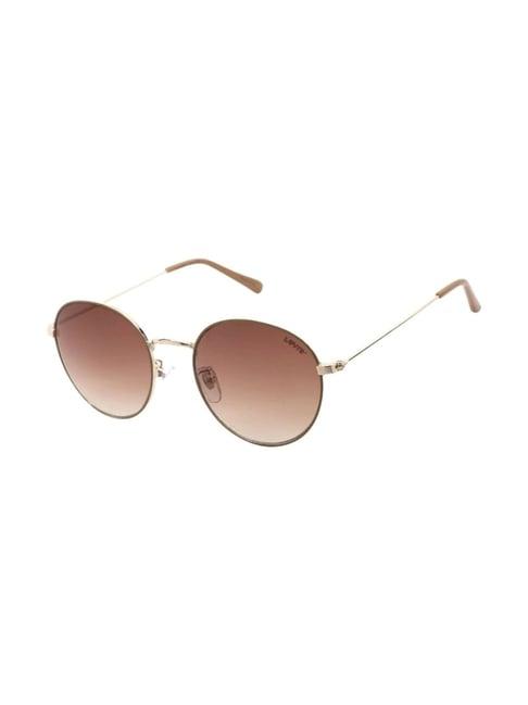 levi's brown round uv protection sunglasses for women