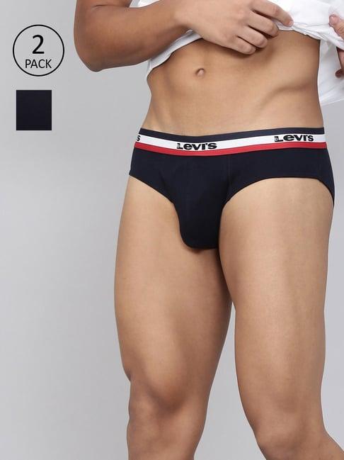 levi's dark navy cotton briefs - pack of 2