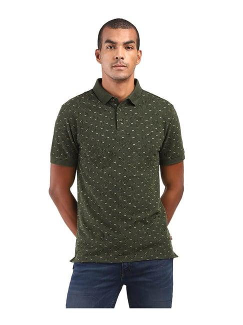 levi's green printed polo t-shirt