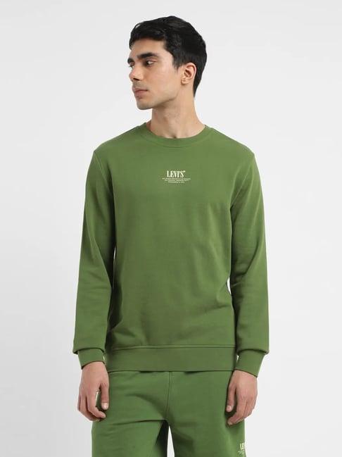 levi's green regular fit sweatshirt