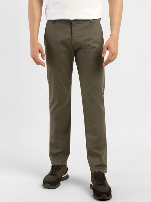 levi's green slim fit trousers