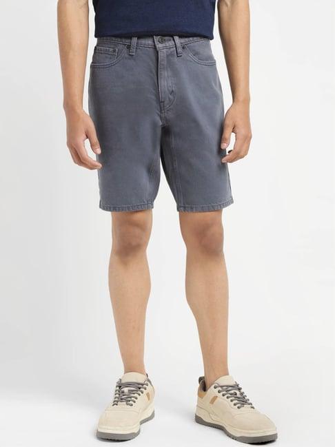 levi's grey regular fit shorts