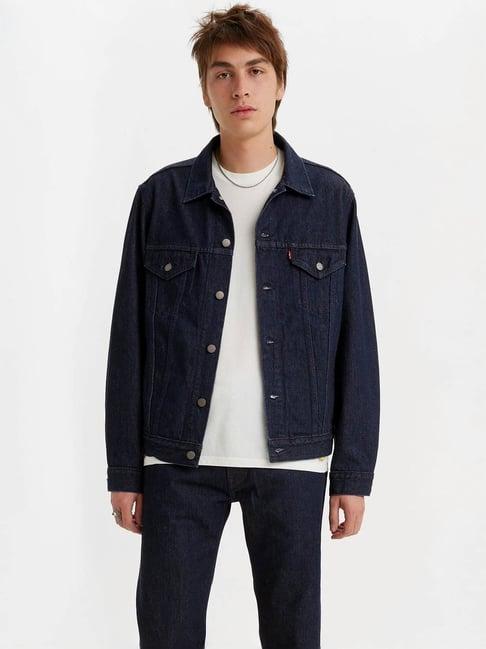 levi's indigo cotton regular fit denim jacket