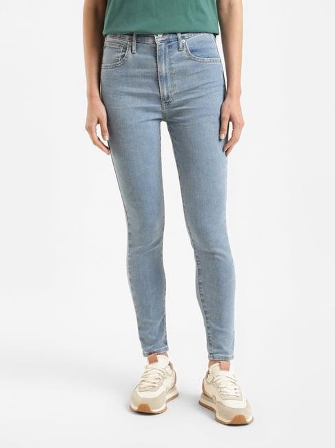 levi's light blue skinny fit high rise jeans