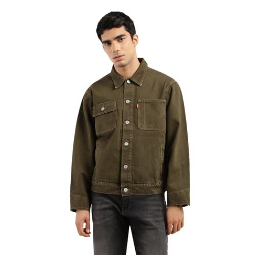 levi's men's a-line coat (a6712-0000_olive