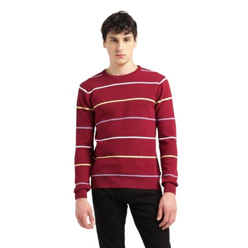 levi's men's cotton casual pullover sweater (16371-0226_red