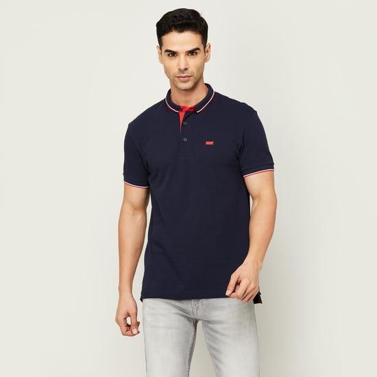 levi's men solid regular-fit polo t-shirt