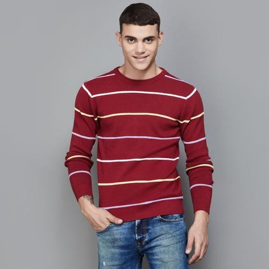 levi's men striped regular fit sweater