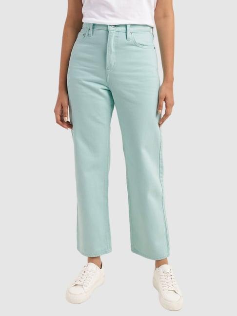 levi's mint green regular fit jeans