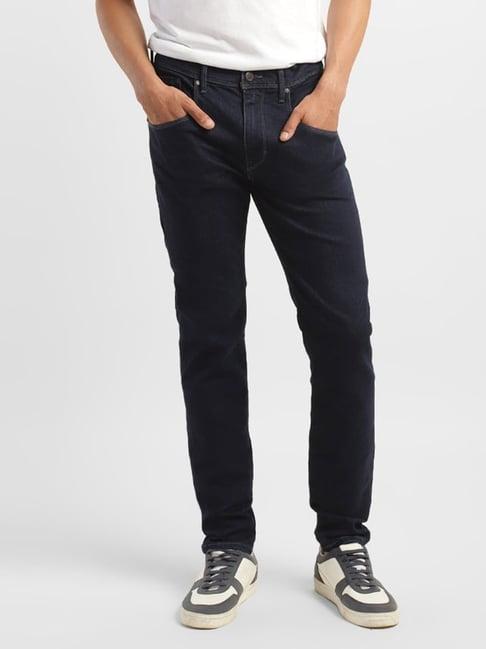 levi's navy blue slim tapered fit jeans