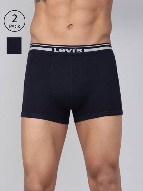 levi's navy cotton trunks - pack of 2