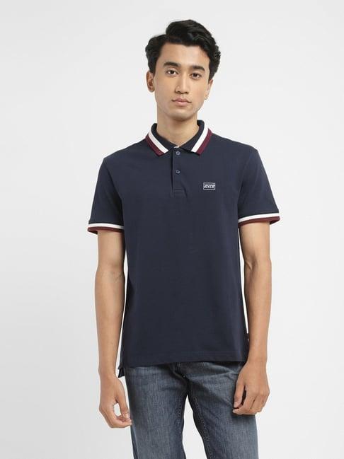 levi's navy slim fit polo t-shirt