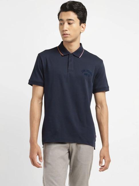 levi's navy slim fit polo t-shirt